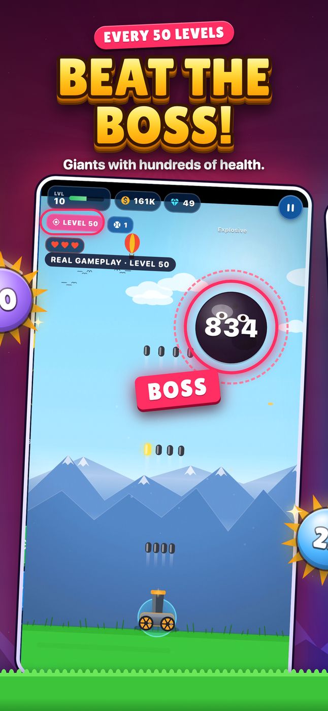 A boss every 50 levels.