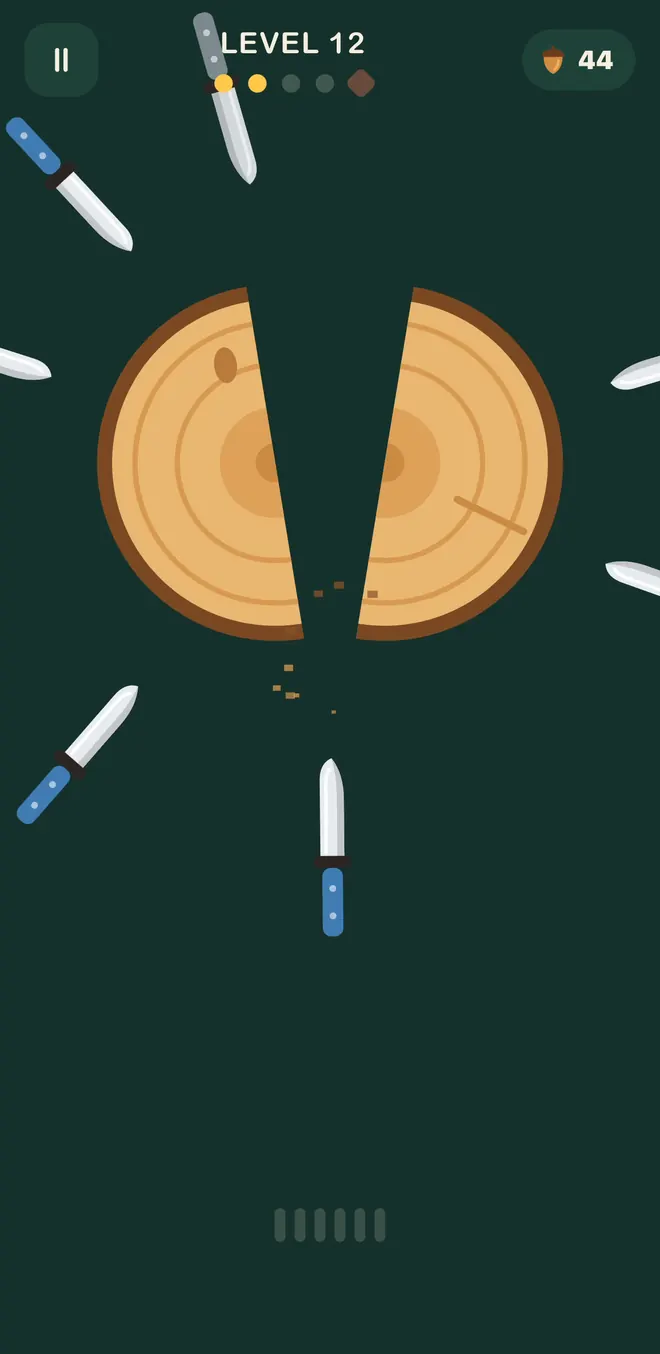 Level 12, the log splitting apart